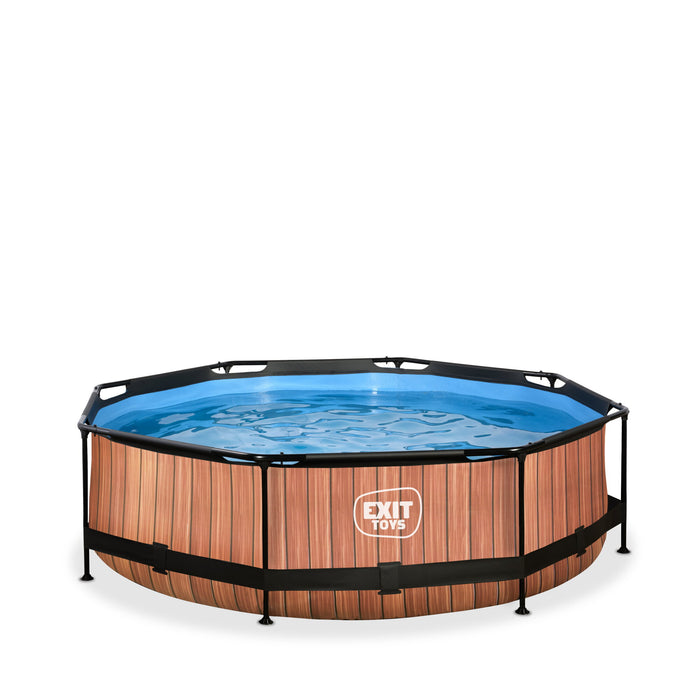 zwembad ø300x76cm met filterpomp - bruin